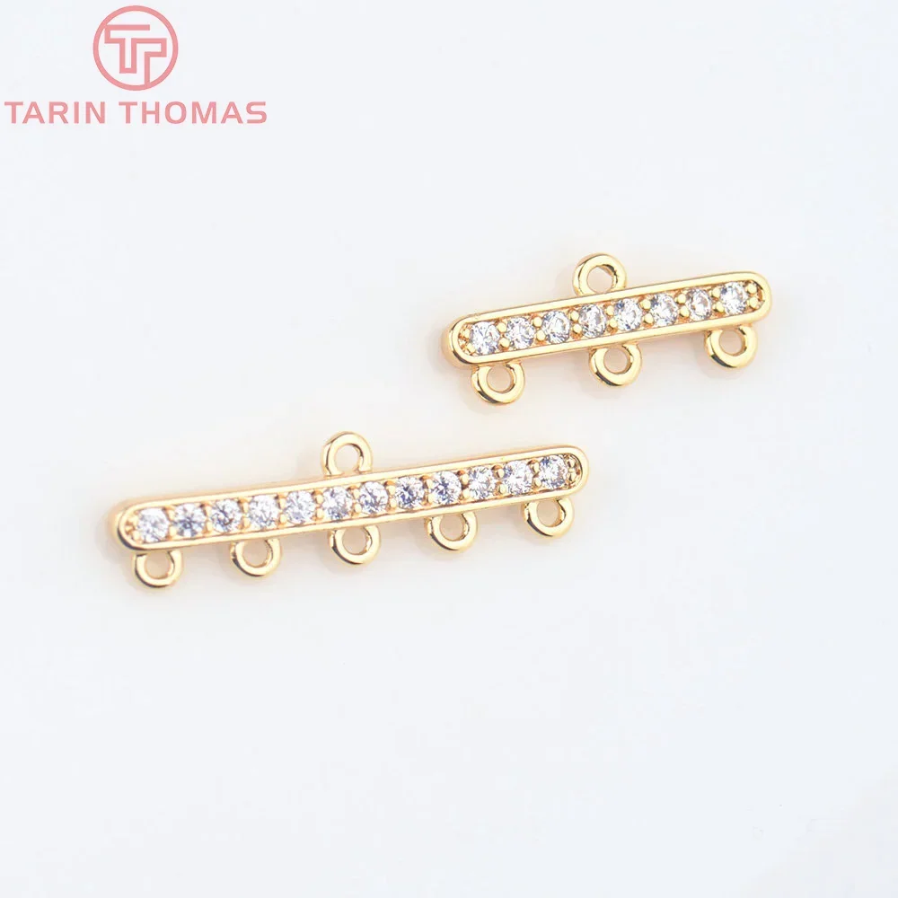 (4702) 2PCS 20.5x5.5MM 24K Gold Color Brass Long Strip Shape Earrings Hanging Head High Quality DIY Jewelry Making Findings