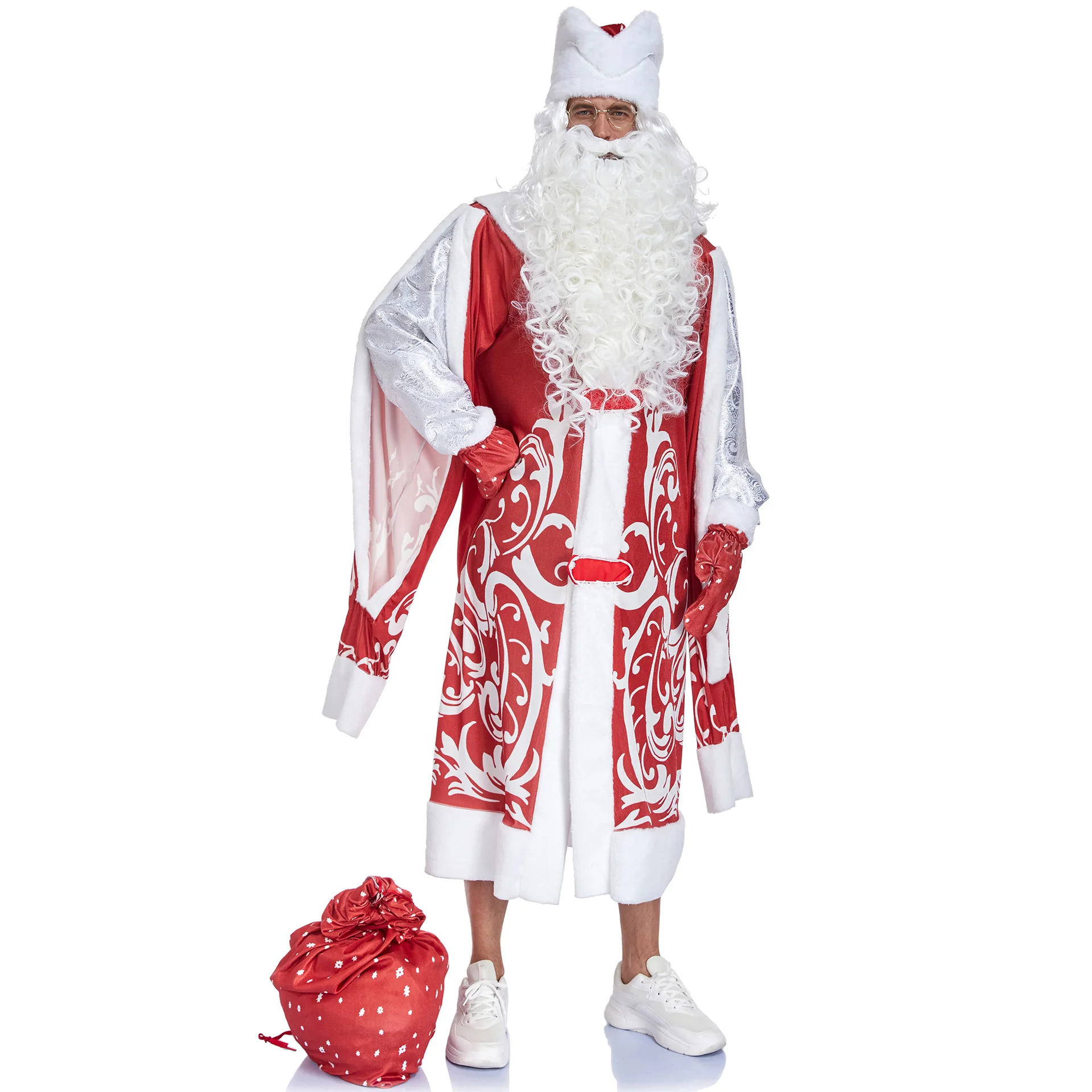 Costume de Père Noël Rouge ou Bleu – Ensemble Complet – photo 2