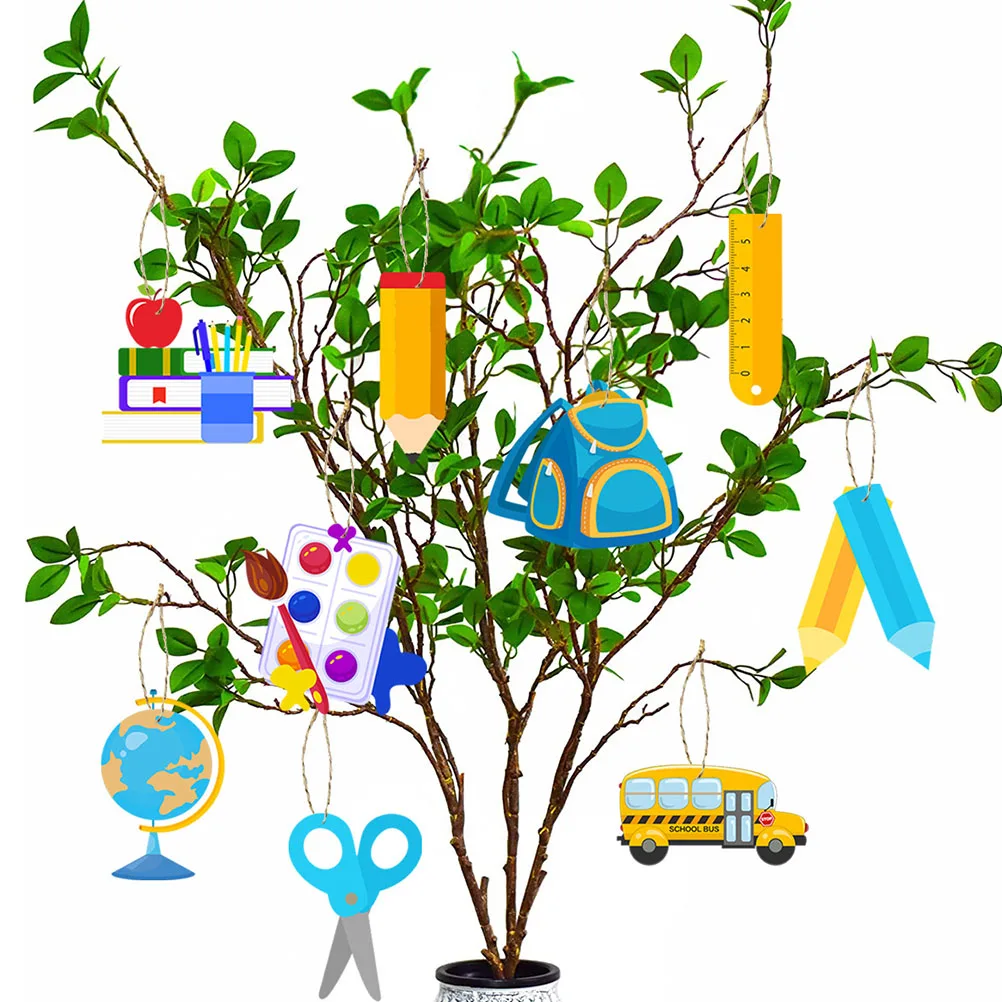 

18Pcs Back School Hanging Decors Classroom Wall Window Stage Decoration Festive Atmosphere Back to School Decorations