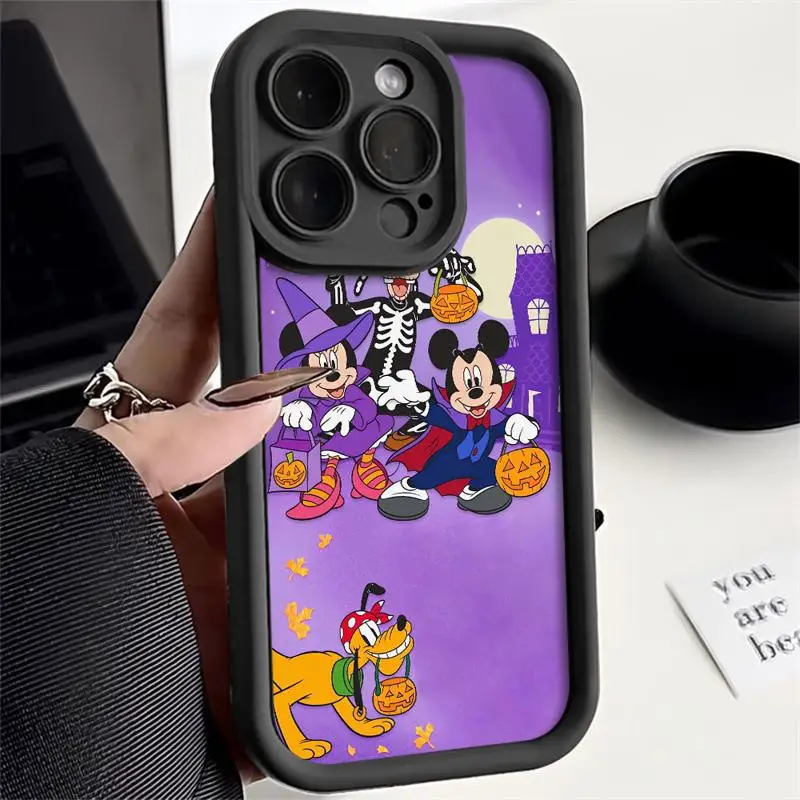 Disney Minnie Halloween Vampire Dress Up Soft Liquid Silicone Phone Case For Apple iPhone 11 12 13 14 15 Pro Max Plus Back Cover