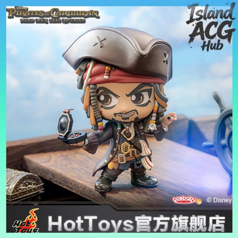 Figura Coleccionable en Miniatura COSBABY S de Hot Toys, Piratas del Caribe 5, Jack Sparrow, 7 cm de Altura, para Exhibición y Regalo