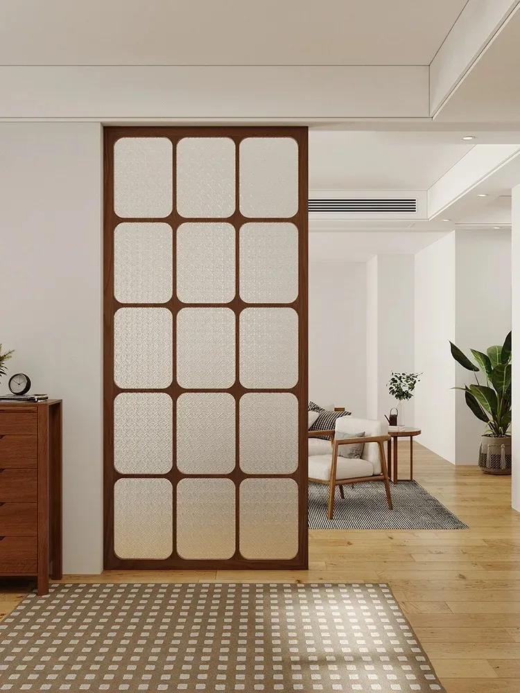 Solid wood screen, begonia flower, glass partition, entrance, Changhong washstand, dining room, palace lattice, retro shade.