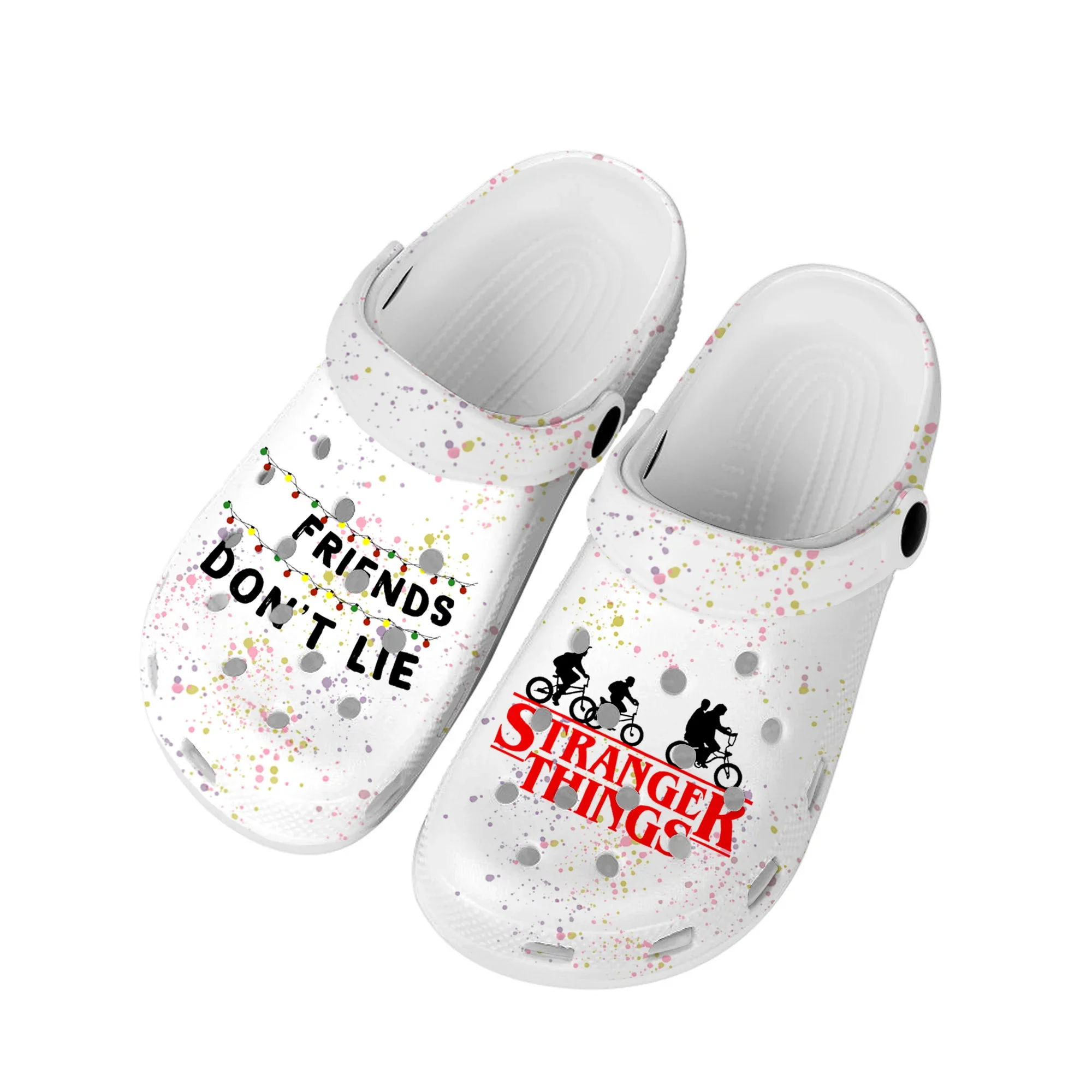 Stranger Friends Don't vee-Chaussures d'eau respirantes pour hommes et femmes, sabots de qualité pour la maison, pantoufles Everg de jardin, chaussures de plage pour adolescents