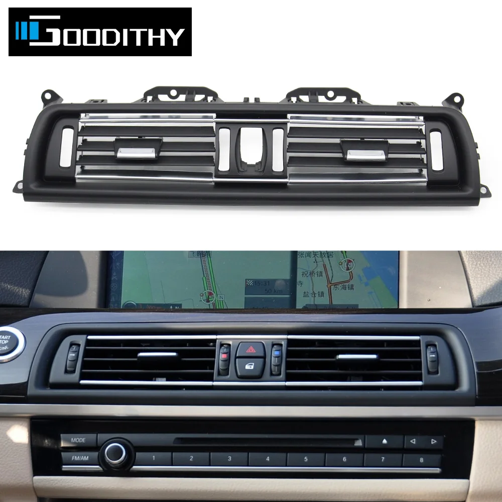 

Front Row Wind Center Air Conditioning Vent Grill Outlet Panel With Chrome Plate For BMW 5 Series F10 F11 520i 525i