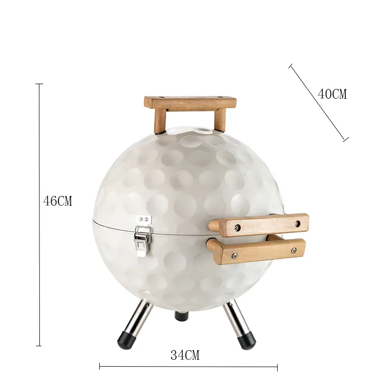 14 inch golf ball portable outdoor detachable spherical barbecue grill