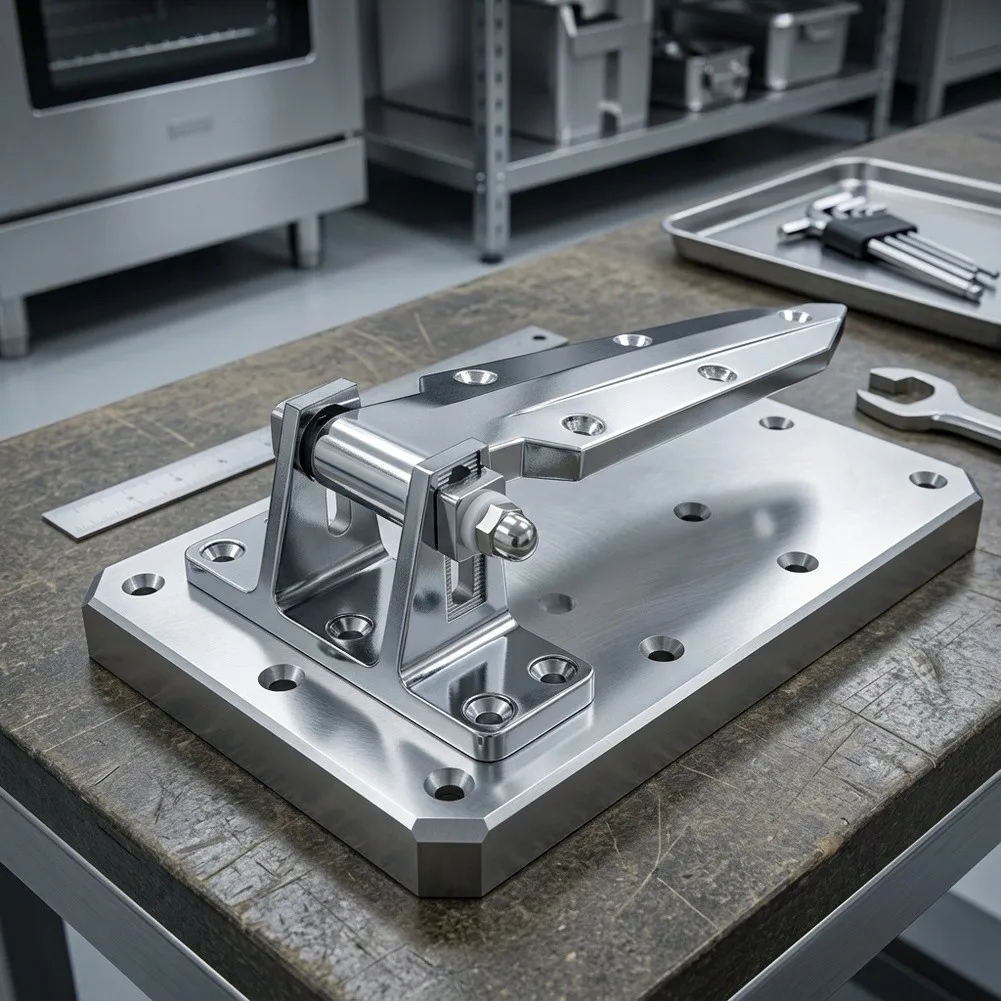 Silver Oven Door Lock High Strength Construction Wear Resistant Material Precise Alignment Design For Commercial Kitchens
