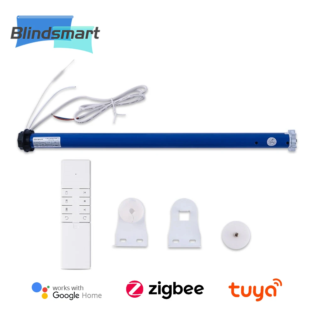 

Blindsmart Tuya Zigbee Curtain Motor 2N Electric Roller Shade Motor for 38mm Tube Google Home Alexa App Remote Control