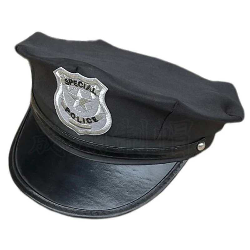 1Pc Boys Girls Police Cop Hat Policeman Cosplay Halloween Party Performance Y2k Hats