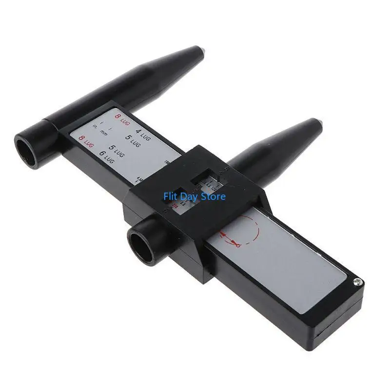F92C Wheel for Rim Bolt Pattern Sliding Gauge Ruler PCD Ruler Lugs Hub Measurem