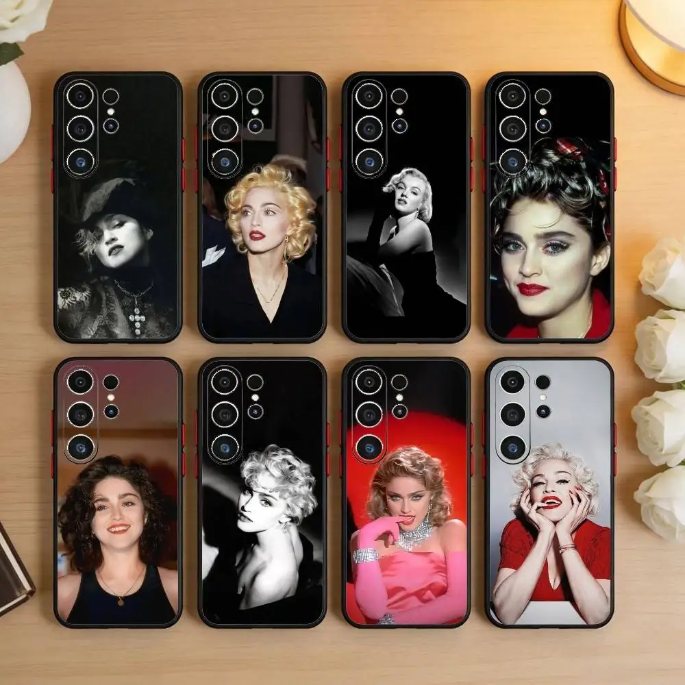 

Singer E-Madonna Phone Case For Samsung S26,S25,S24,S23,S22,S21,S20,S30,Ultra,Plus,Fe,Note,5G Black Cover