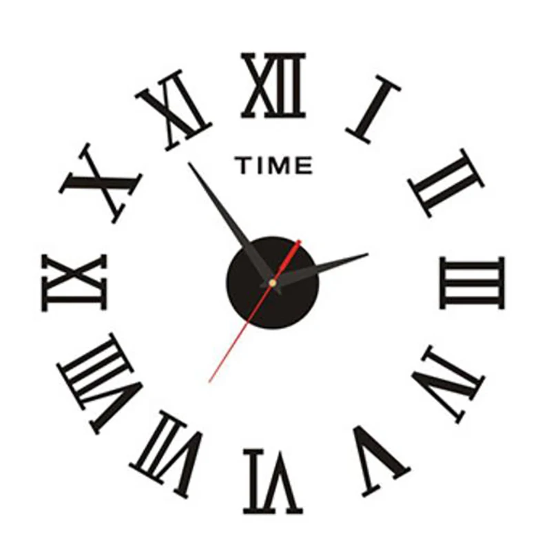 2022 New 3D Roman Numeral Acrylic Mirror Wall Clock Sticker Fashion DIY Quartz Clocks Watch Home Decoration Living Room Stickers