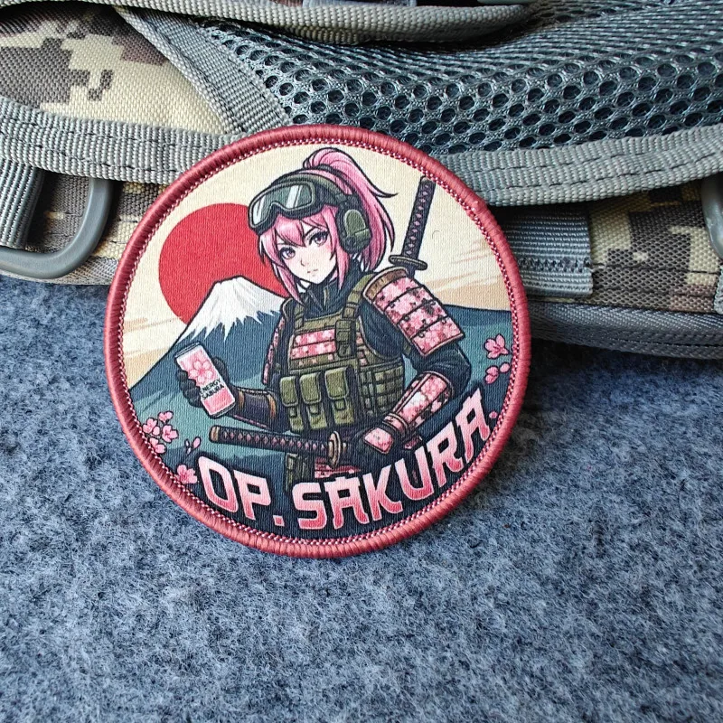 2026 Neue Operation Sakura Anime-Patches, Energieauffrischungs-Moralabzeichen, für Kleidung, Hüte, Rucksäcke usw., mit Klettverschluss