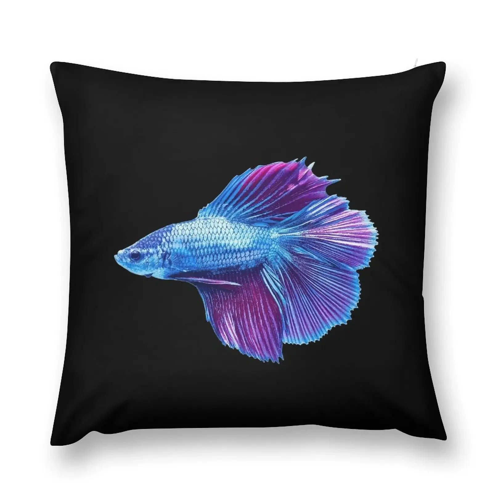 Emerald Blue Betta Siamese Fish Throw Pillow Covers For Sofas Couch Pillows pillow