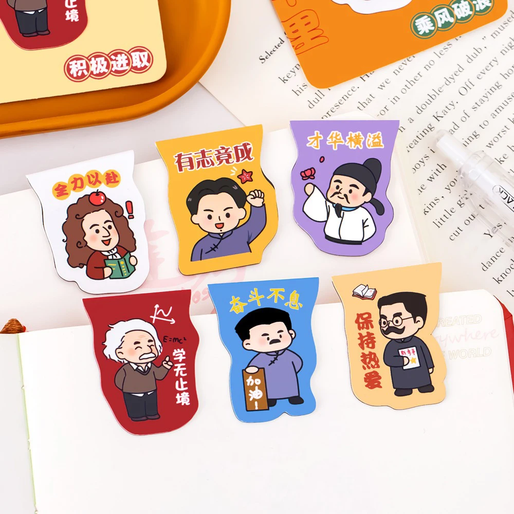 Student Stationery Book Accessories Cartoon Celebrity Magnetic Bookmark Book Page Clip Reading Mark Cute New Gifts Book Holder