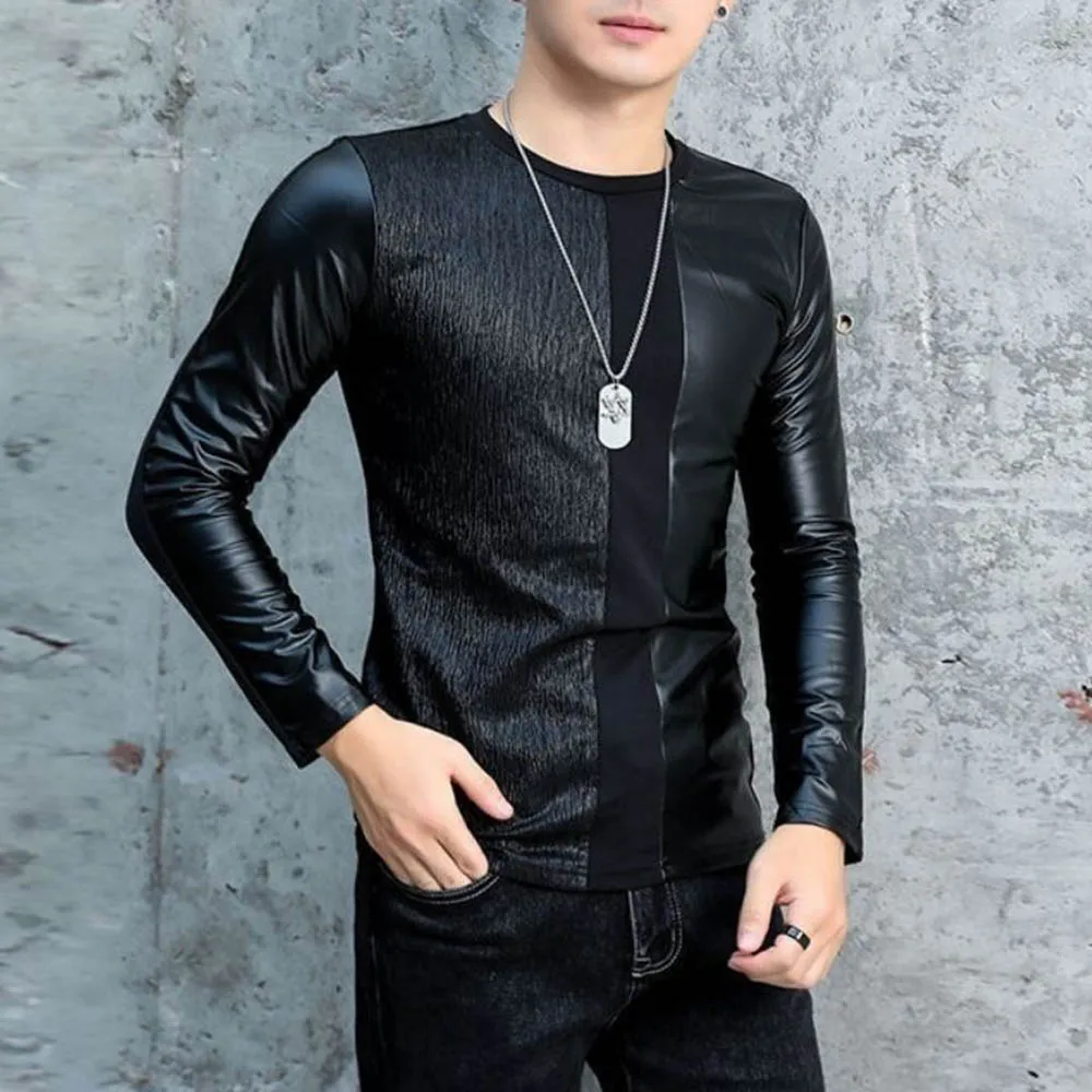 

Мужская весенняя футболка с тонкой строчкой, дышащая футболка, уличная модная тонкая нишевая одежда, нижняя рубашка, мужская одежда, новинка 2023 года