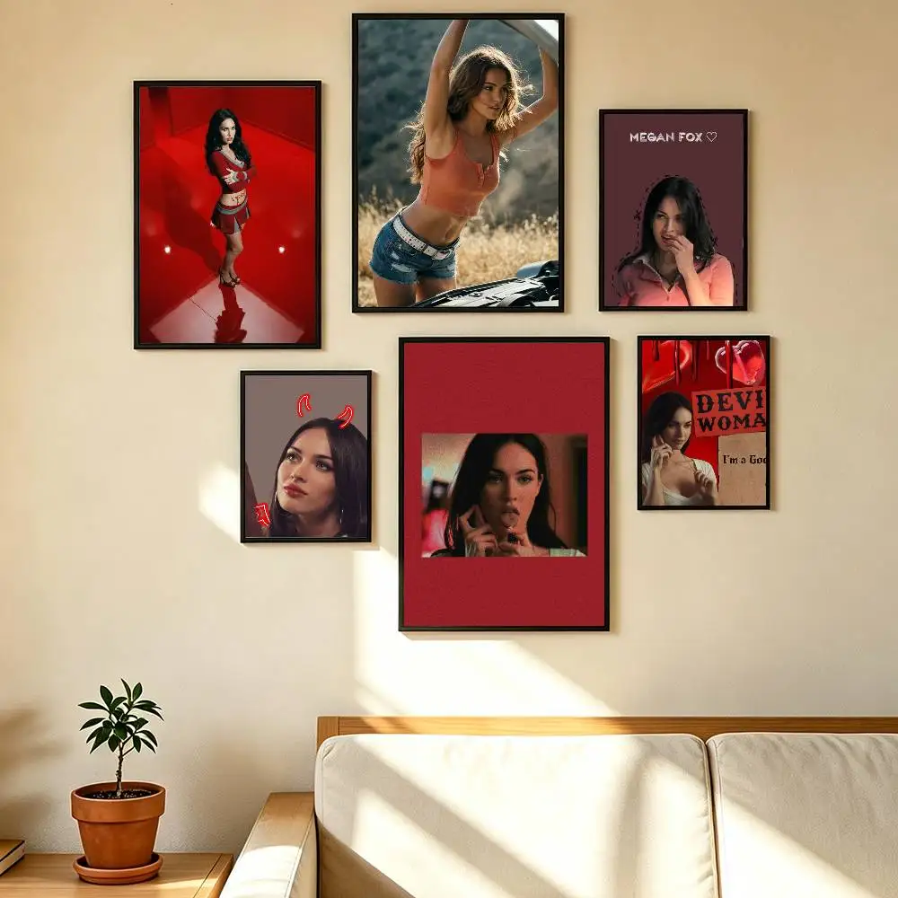 Jennifers B-Body Megan Fox Poster Waterproof Wall Art Sticker For Bar Living Room Vintage Decor High Quality Print Gift