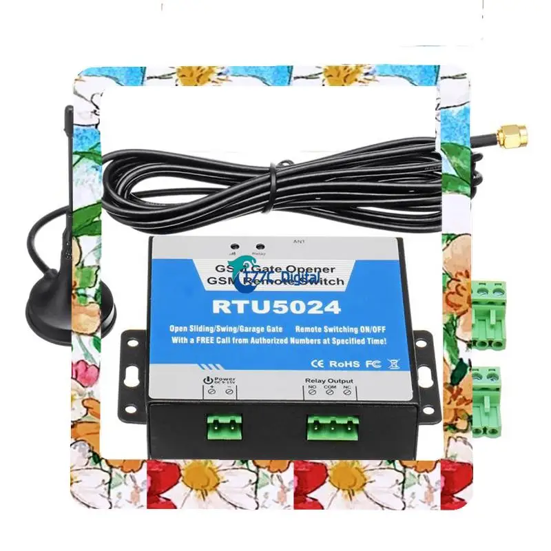 RTU5024 GSM Gate Opener Relay Switch Wireless Remote Control Door Access Long Antenna 850/900/1800/1900Mhz