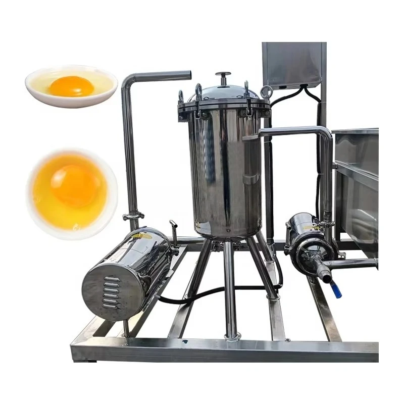 Custom Egg Liquid Filtration Machine Stainless Steel Egg Yolk Separating Filter Equipment With Heating Tube And Transfer Pump