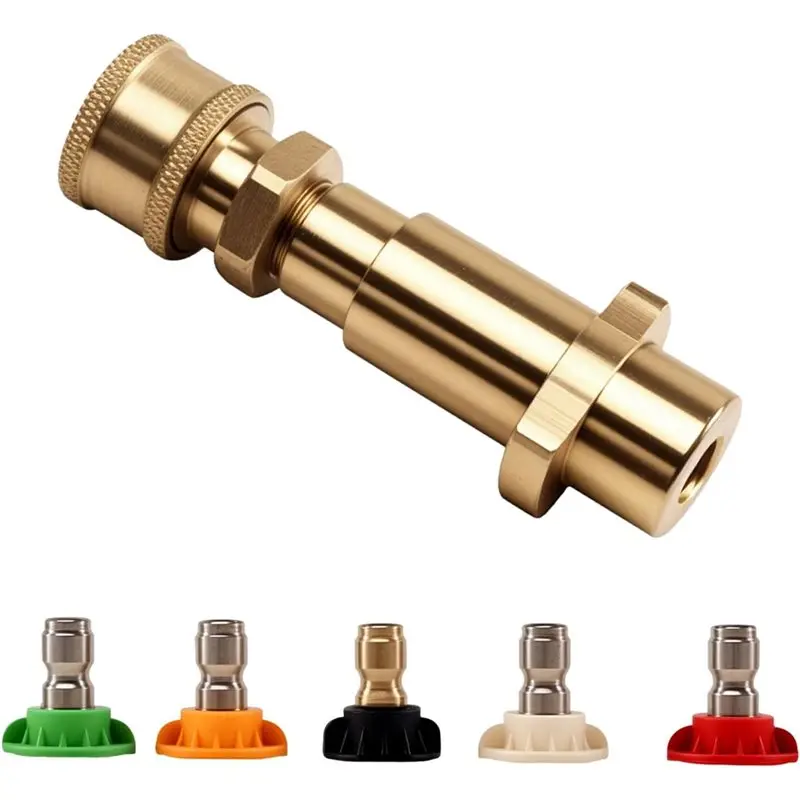 

[NEW!ABAG】 Pressure Washer Spray Nozzle Tips(5) And 1/4" Gun Adapter, Quick Connection Adapter For Foam Nozzle For Karcher K Ser