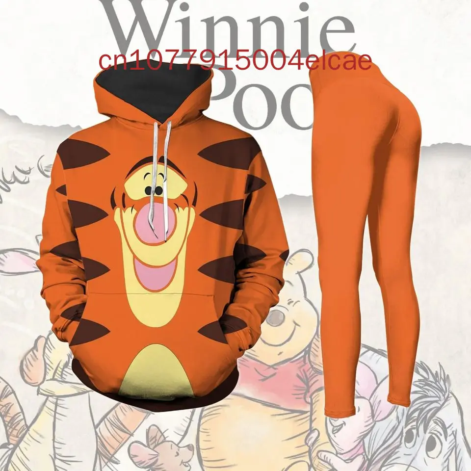 

Disney Tigger Christmas Hoodie and Leggings Yoga Set Women's Winnie the Pooh Hoodie Yoga Pants Sweatpants Fashion Tracksuit Set