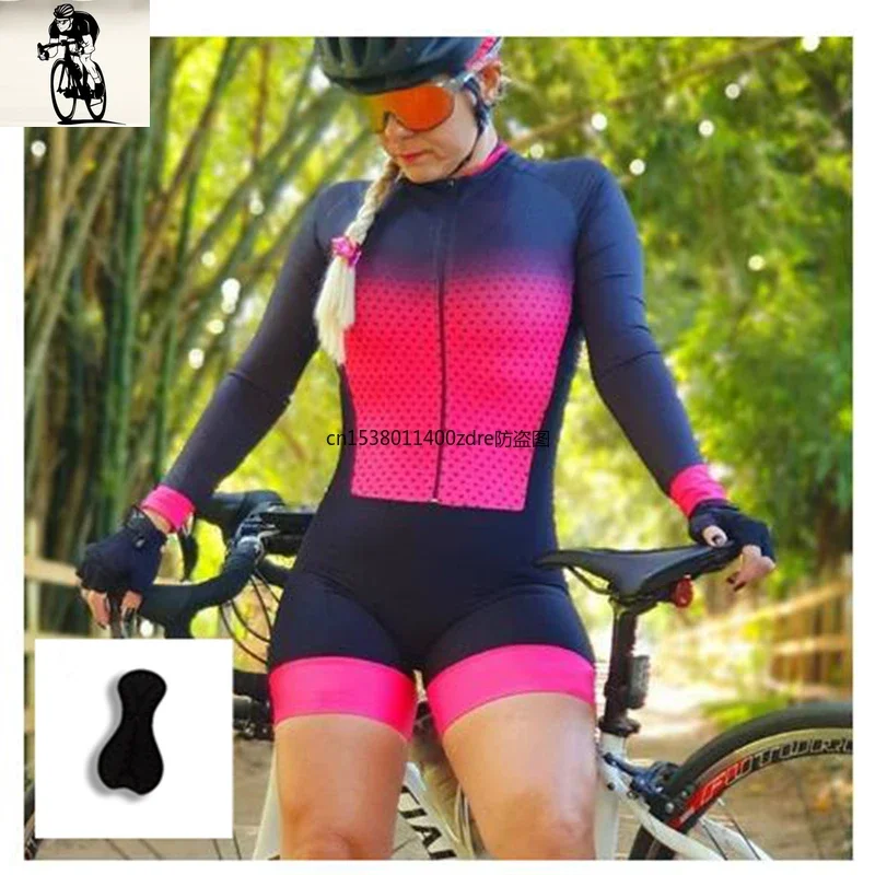 Custom Team Cycling Clothing Road Bike Wear Racing Clothes Suit, Oem Quick sublimated Womens Cycling Jersey Triathlon  Jumpsuit