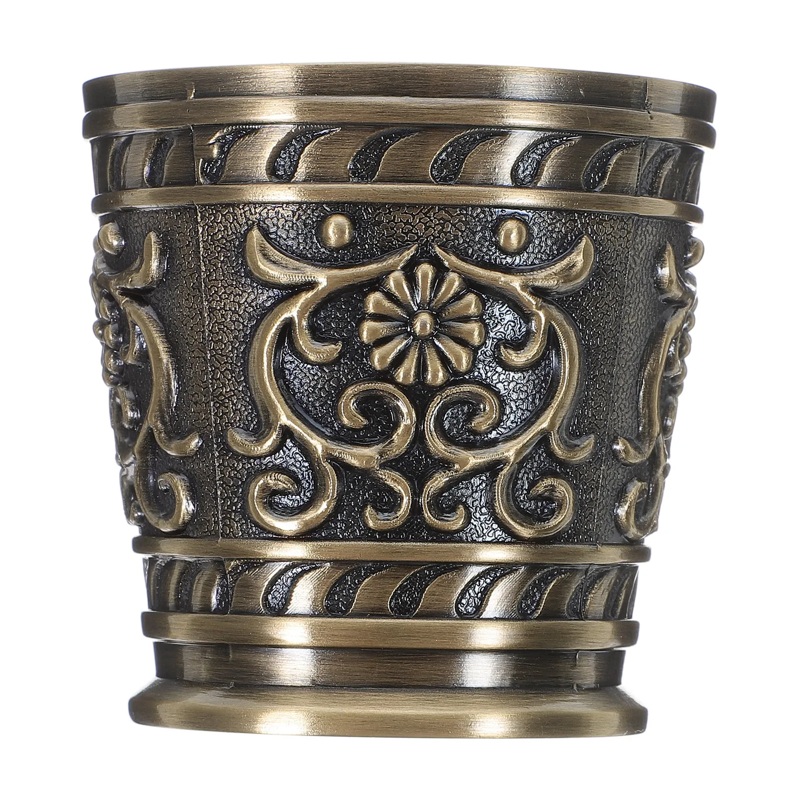 Qing Bronze Imitation Ancient Metal Liquor Wine Cup Stable Base Retro Tea Cup Vintage Style for Party Gathering 50Ml