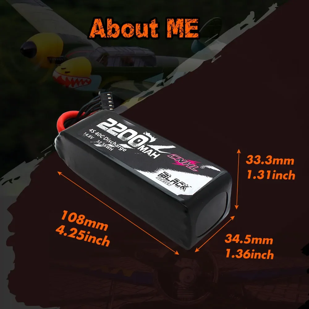 2 pz 4S 14.8V 2200mAh batteria Lipo 30C 40C 70C con XT60 T Dean Plug per RC aereo auto FPV elicottero Drone Quadcopter