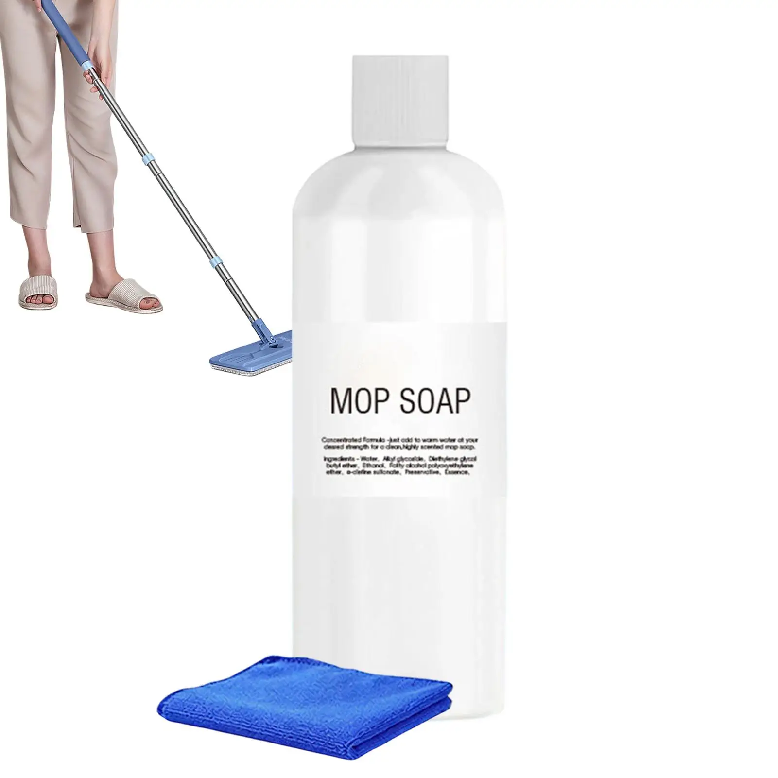 Natural scented mop soap, powerfully disinfects, prevents mold, brightens, and leaves no watermarks. Floor cleaner 120ml