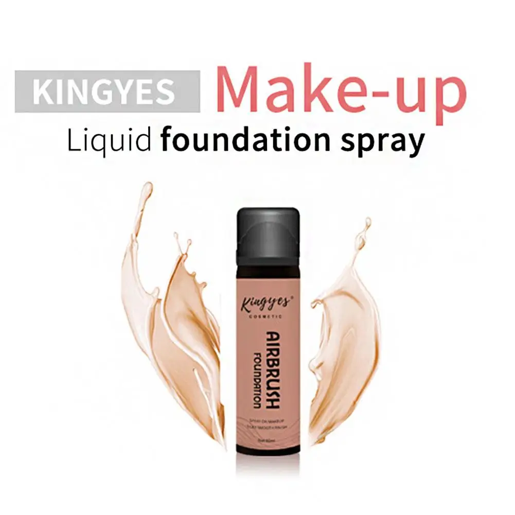 Foundation Airbrush Spray Full Coverage Foundation Makeup Primer Face Matte Set With Setting Powder,Brush Natural Finish