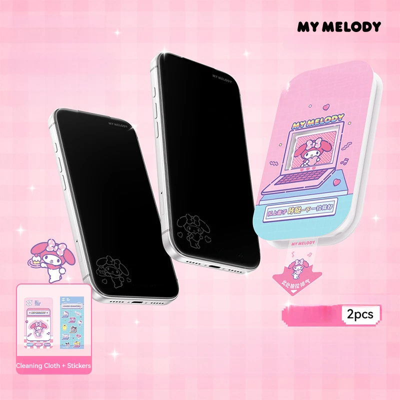 Kawaii Cartoon KT HD-schermbeschermer voor iPhone 18 Pro Max 17 16 15 14, anti-vingerafdruk, schokbestendig, gehard glas, onzichtbare folie.