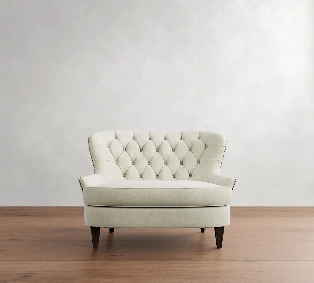 h*-American-style Casual Luxury Fabric Single Sofa with Solid Wood Frame - Direct From Factory, Customizable