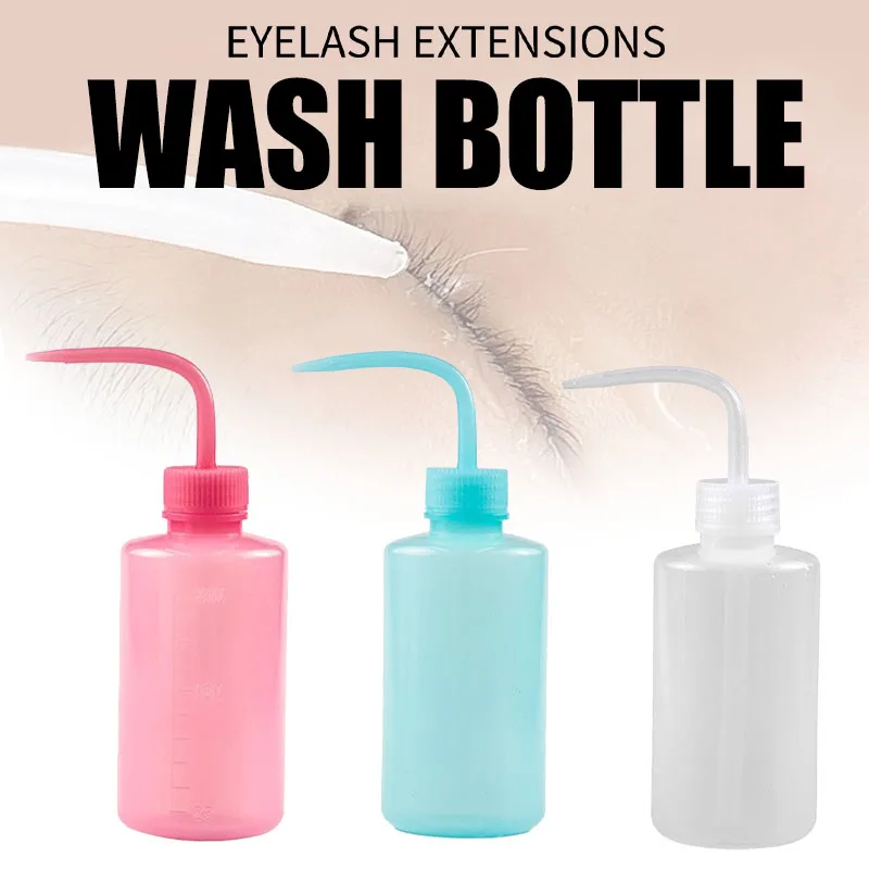 

1pc 250ml Eyelash Extension Elbow Flush Bottle Wash Squeeze Bottle Non-Spray 3 Colors Tattoo Diffuser Soap Supply Wash Bottle