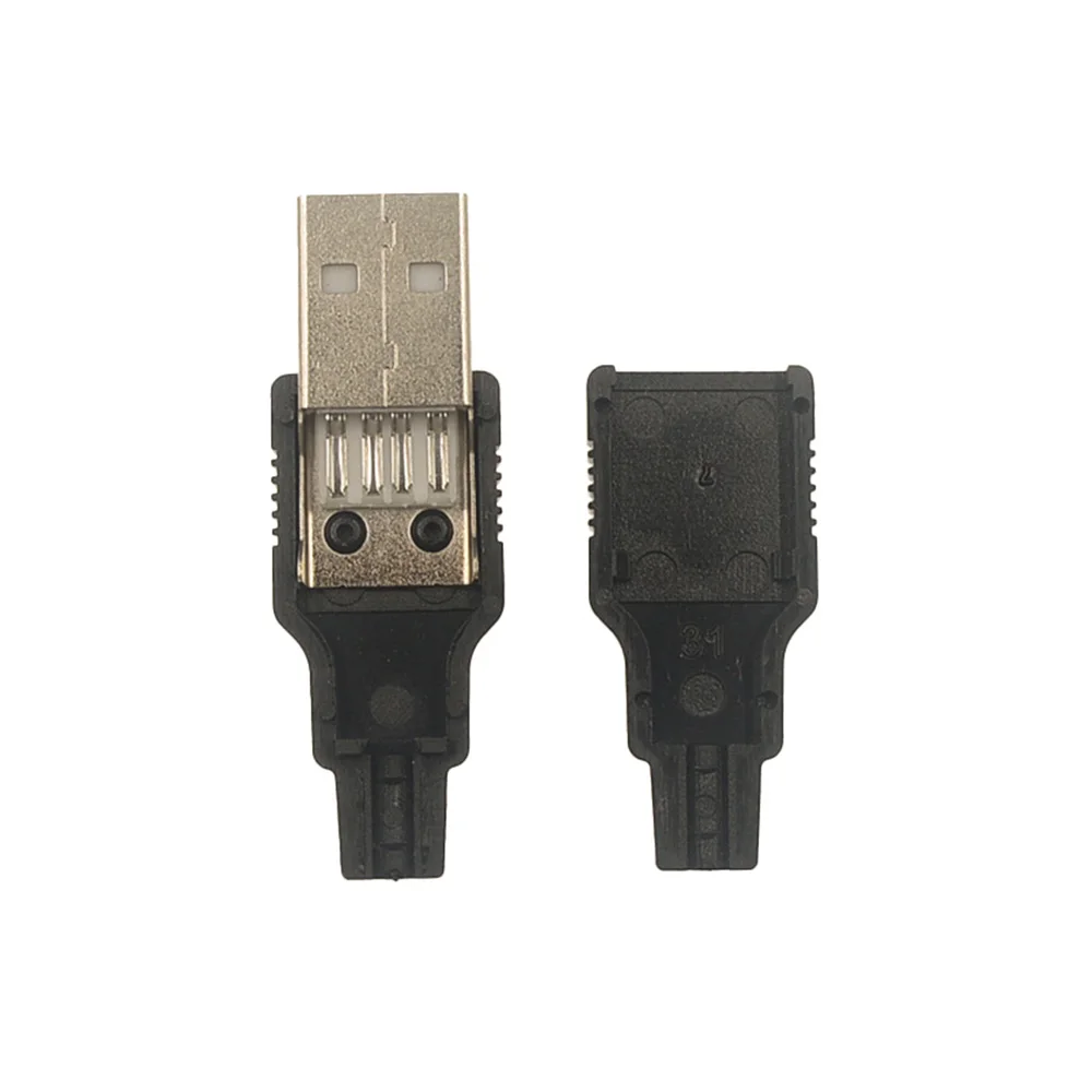 10pcs/lot USB Male 4Pin A Type Plug Connector with Plastic Cover for Data Connection Interface Charging