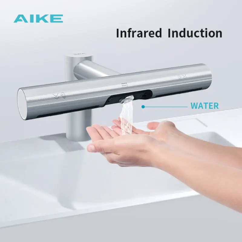 AIKE Bathroom Hands Dryer 2 in 1 Design Automatic Hand Washing and Drying Machine Tap Hand Dryer AK7120 Powerful Toliet Dryers