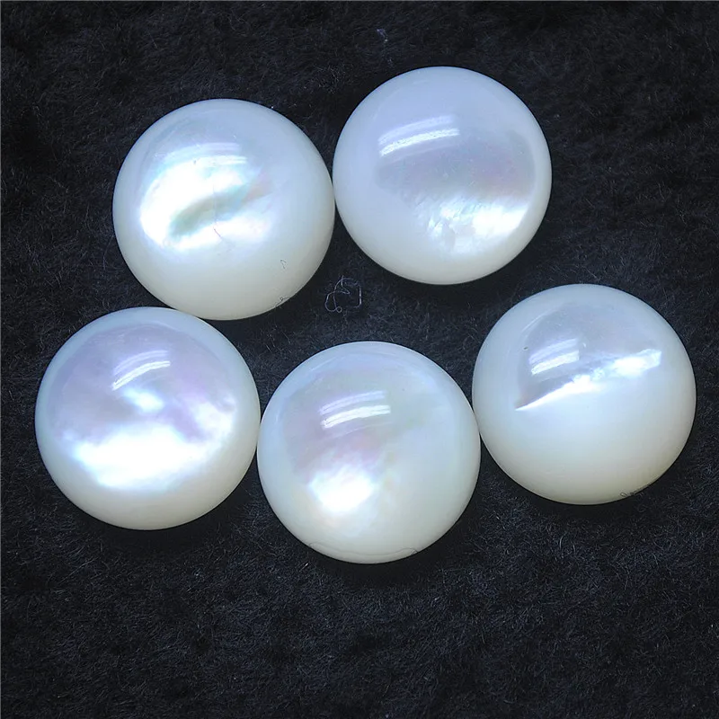 5PCS Natural Seawater Shell Cabochons Round SHape Size 14MM No Hole DIY Jewelry Accessories Best Choices