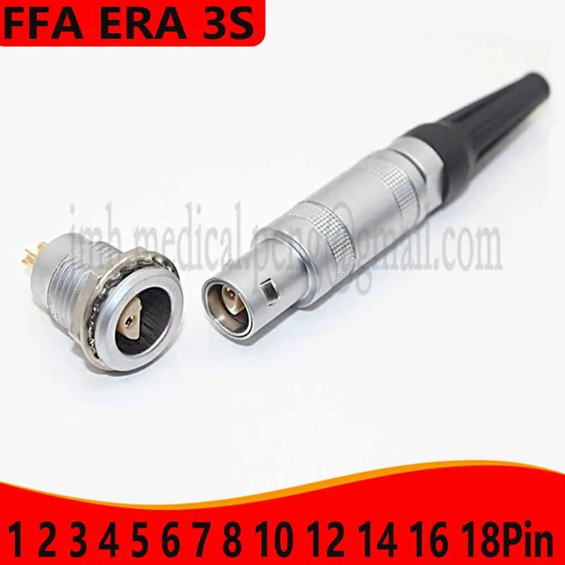 FFA ERA 3S 1 2 3 4 5 6 7Pin Aviation Circular Push-pull Self-locking Precision Connector Half-moon Plug Socket Antenna RF Cable