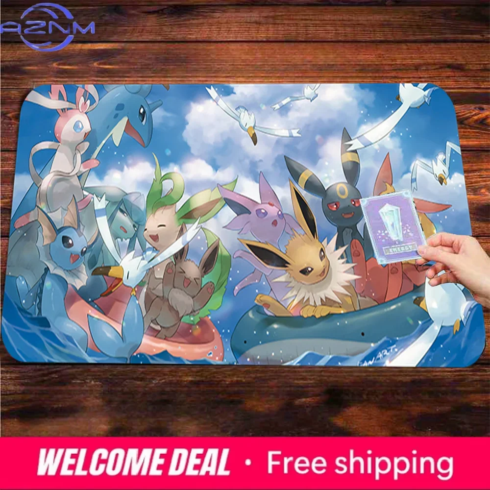 Summer Eevee Evolutions Gaming Mouse Pad Non-Slip Desk Mat