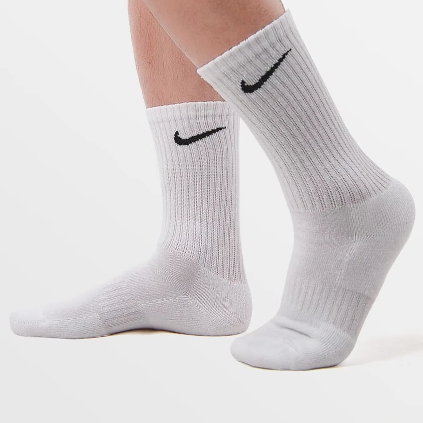 Nike Everyday Cushion Crew Logo Running Crew Socken Unisex Combo Pack Weiß SX7664-100 – Detail 5