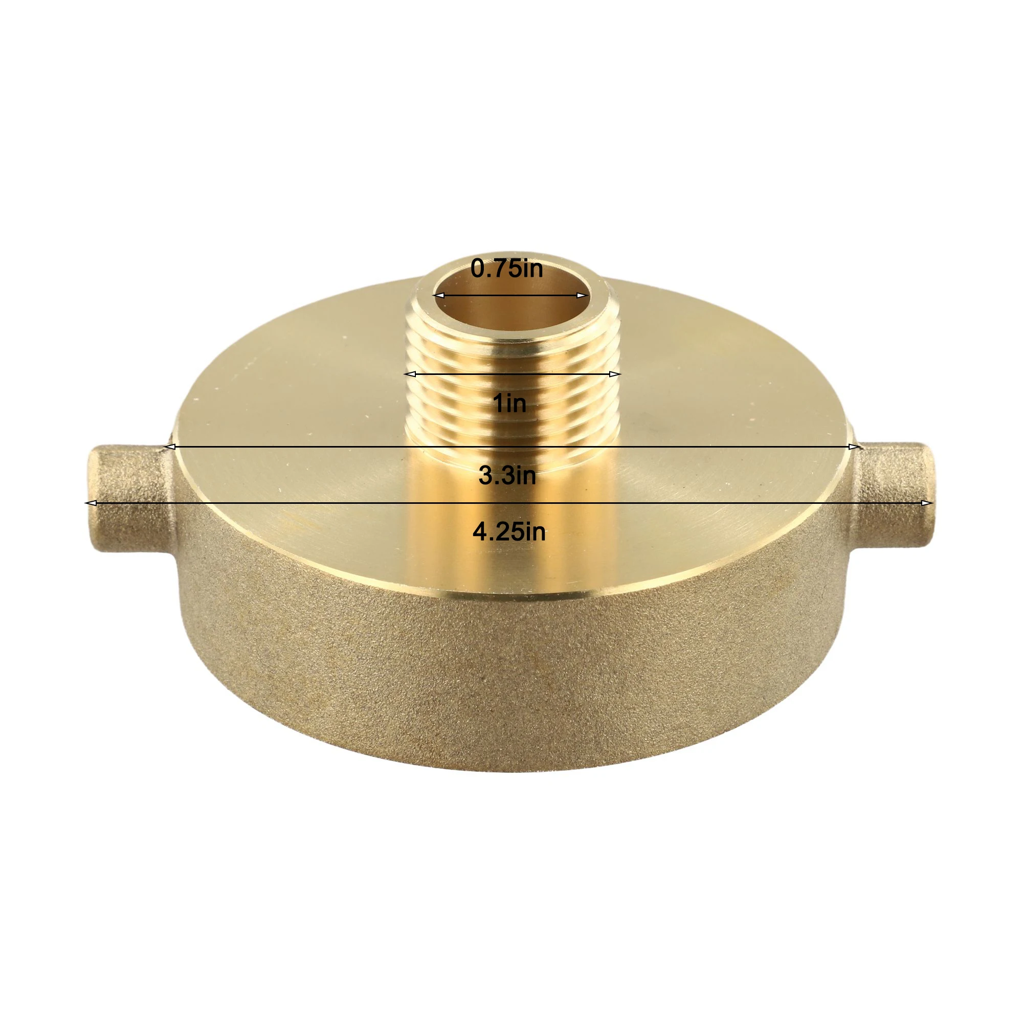 Brass Hose Adapter NST Female Fitting 2-1 2 NH Female X 3 4 GHT Male Fire Hose Adapter Municipal Facilities Quick Connect Design - view 5