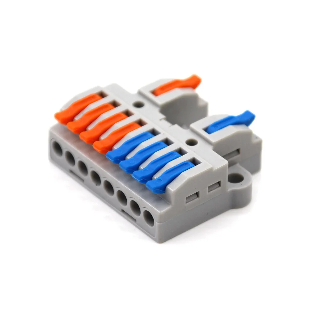 1PC Wire Connector Electric Universal Quick Conductor Splitter Push-in LED Cable Terminal Blocks Mountable Rail Junction Box