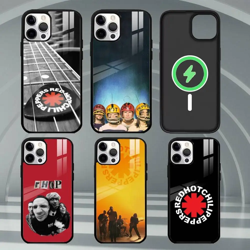 

R-Red H-Hot Chili PeppersS RHCP чехол для телефона iPhone17,16,15,14,13,12,11 Plus, Pro Max Magnetic для беспроводной зарядки Magsafe