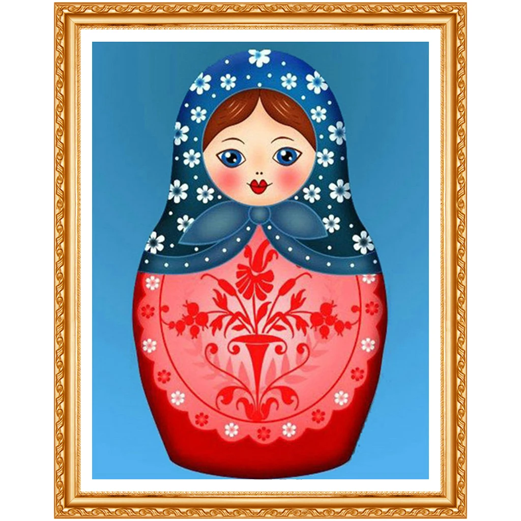 5D DIY Diamond Embroidery Russian Matryoshka Doll  Pictures Diamond Painting Cross Stitch Kits Home Decoration