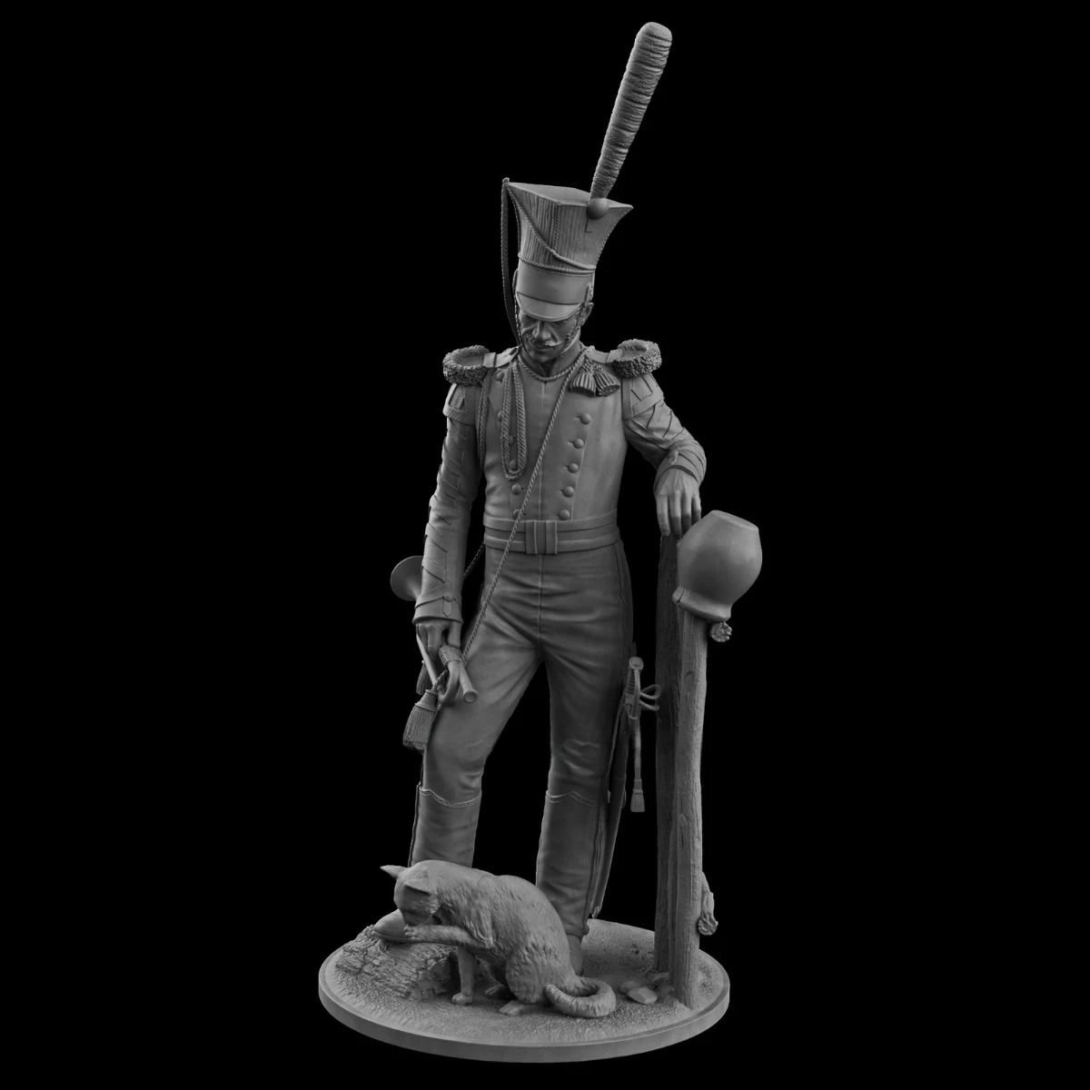 54MM resin figure unpainted model kit, Army Cavalryman of Russia 1812-14, unassembled and unpainted GK,