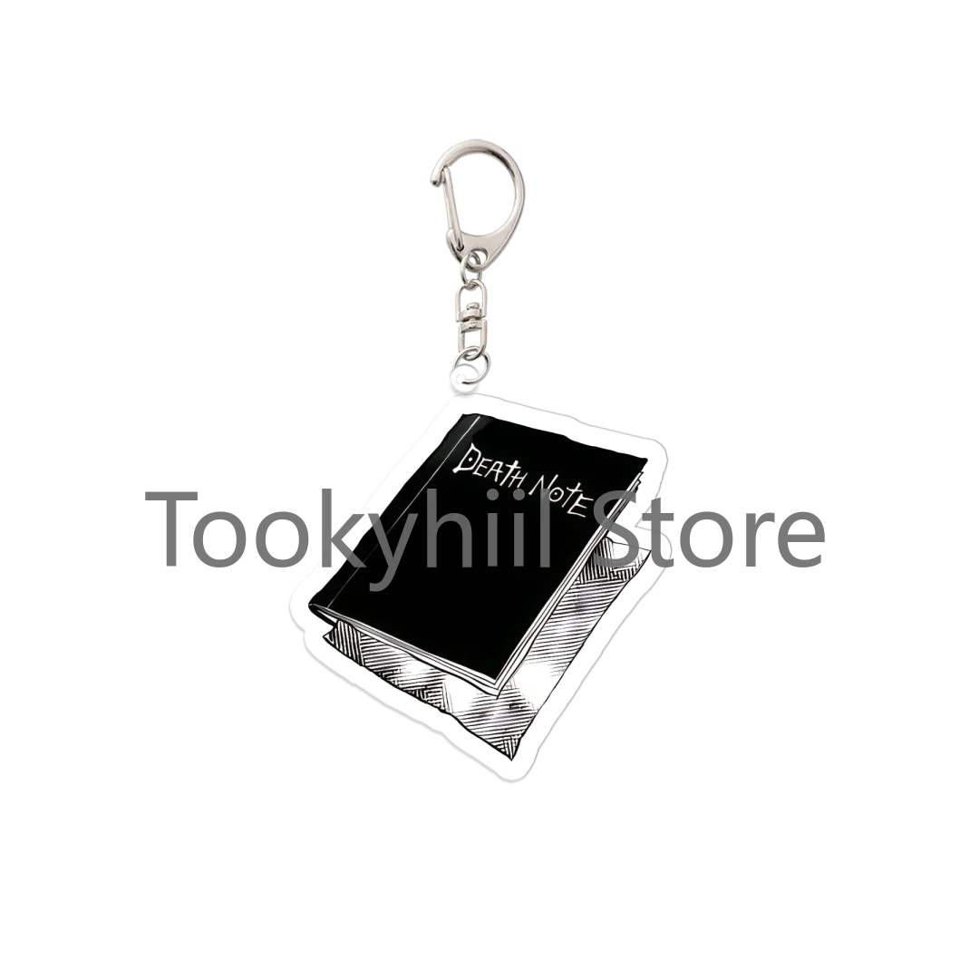 Death note chaveiro l misa amane anime jogo dos desenhos animados jóias moda figura yagami luz transparente acrílico ornamentos presente da menina