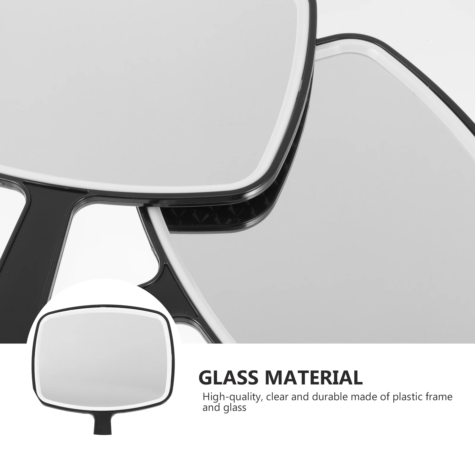 2 قطعة مرايا مكياج نسائية محمولة بمقبض بلاستيكي أداة سفر مدمجة ملحقات تجميل أساسية #2