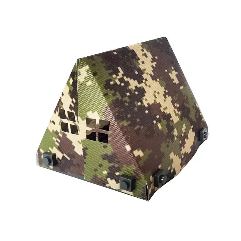 WW2 Military Camouflage Tent Battle Field Tentage Building Blocks Marching Tent Army Soldier Medical Team MOC Brick Toy Weapon