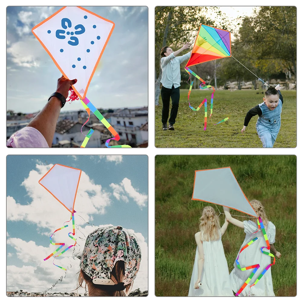 5 Sets Kite Making Bulk Kites DIY Interesting Blank Craft Kids Outdoor Toys for Christmas Child