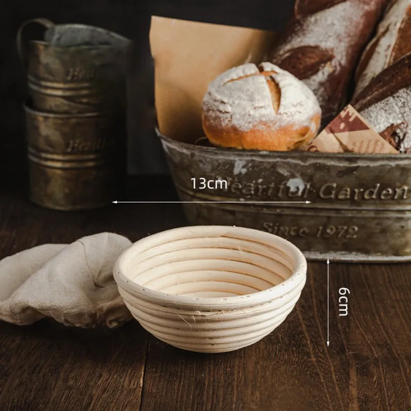 

5 Sizes Rattan Bread Proofing Basket Oval Natural Rattan Wicker Dough Fermentation Sourdough Banneton Bread Basket Baking Tools