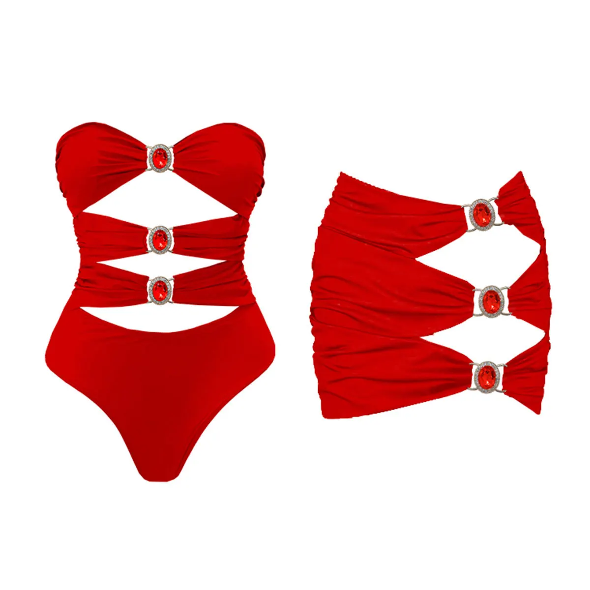 

Sexy Bathing Suit Ruffle Strap Biquinis 2024 Swimwear Hollow Out Print Swimsuit Brazilian Bikini Set Mujer Beach Wear