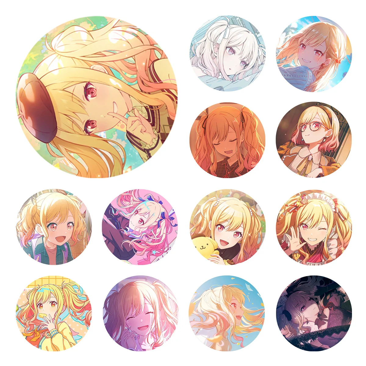 

Project SEKAI Anime Tenma Saki Leo/need updated on 20250626 PJSK 50mm Metal Badge Brooch Pins